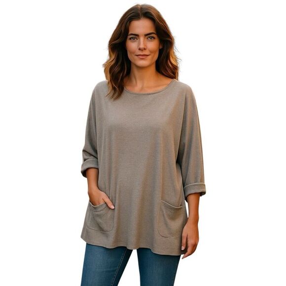 J.JILL Pure JILL Top Womens Size Large Pockets Relaxed Fit - Picture 1 of 8